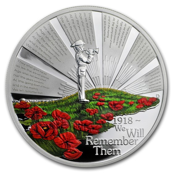 2018 Australia 1 oz Ag $1 The Anzac Spirit We Will Remember Them 2018 Australia 1 oz Ag $1 The Anzac Spirit We Will Remember Them